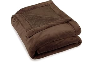 CelinaTex Flauschige Kuscheldecke 150 x 200 cm dunkel braun Decke Sofa warm Wohndecke weich Mikrofaser Fleece Oeko-TEX Montreal