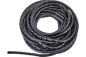 FIXAPART Cache câble noir en spirale (spirobande)- 10m00