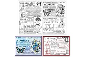 ‎GLOBLELAND GLOBLELAND Vintage Zeitung Text Hintergrund Transparente Klare Stempel Retro Lady Butterfly Prägestempelbögen Silikon Klare Stempel Siegel Für DIY Scrapbooking Und Kartenherstellung Papier