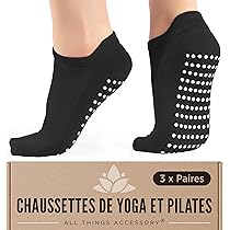 Lot De 2 Paires De Chaussettes De Yoga Pour Femme Antid Rapantes Avec Poign Es Et Sangles Id Ales Le Pilates La Barre Pure Ballet Danse L Entra Nement
