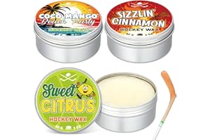 Conelist 3 Pack Hockey Wax Scent Hockey Stick Wax Reusable Blade Wax for Hockey Players Maximum Grip Protection
