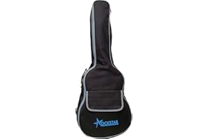 ROCKSTAR MUSIC Rockstar - Funda Impermeable y Acolchada 8mm Guitarra Clásica Española Flamenco GC20 Mochila Doble Correa Reforzada Bolsillos - Rockmusic