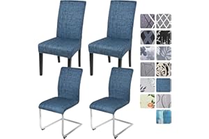 ‎ALISHOMTLL Alishomtll Stretch Stuhlhussen 4er/6er Set Stuhlbezug Schwingstuhl Elastische Esszimmer Stuhlhussen Abnehmbarer Waschbarer Stühle Schutz für Küche Restaurant Hotel Bankett (Marineblau, 4 Stück)