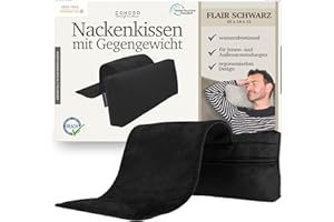 BLEZLIVING DUTCH AUTHENTIC COHOSO® Nackenkissen mit Gegengewicht - Ergonomisches Nackenstützkissen, Nackenrolle Kissen Halbrund für Sessel, Höhenverstellbares Neck Pillow, Kopfstütze Sofa Couch, Nackenpolster für Gartenstühle
