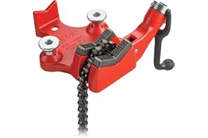 RIDGID 40195 Modelo BC410 Tornillo de banco de cadena con tornillos en parte superior, Tornillo de banco de 3 mm a 100 mm.
