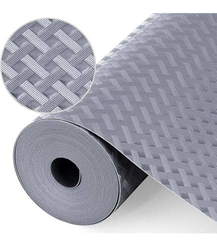 Anti-slip Ladefolie 50x150 cm - Bescherming lade en inhoud - metallic Grijs