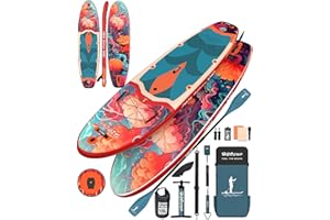 H2OSUP Tavola Sup Gonfiabile - 335 * 88cm Stand Up Paddle con Accessori Premium, Superstabilità Sup Gonfiabile, Paddle Boards Adulti con Capacità di 200KG per 3 Persone