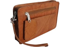 BAG STREET - PRÄSENTIERT VON ZMOKA Bag Street Leder - exquisite Herren Handgelenktasche, Herrentasche, Handtasche, Handgepäck-Tasche Einzelkammer (Farbauswahl) - präsentiert von ZMOKA®