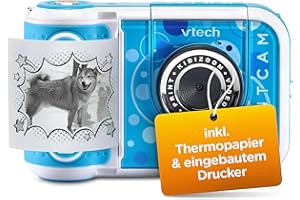 ‎VTECH VTech KidiZoom Print Cam I Digitale Sofortbild-Kinderkamera mit Thermodruck I Selfie- und Videokamera mit Effekten, Spielen, Zoom und Vorlagen I Lernspielzeug Technik für kreative Kinder ab 4 Jahren