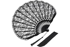 BESPORTBLE Ventaglio Portatile Pieghevole a Forma Di Conchiglia in Pizzo Fatti a Mano Ventilatore Palmare Elegante Per Uso Esterno E Decorazioni Dimensioni Compatte Da 8.9 Pollici
