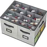 VERONLY Shoe Box, Shoe Storage Box with Transparent Lid, Shoe Box Space-Saving, Foldable, Holds 16 Pairs of Shoes, with Reinf