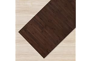 Il Gruppone Passione Casa Tappeto Passatoia in Vero Bamboo Tappeto Cucina Ingresso in Legno Antiscivolo Aderente Lavabile E Antimacchia Tagliabile - Marrone - 50x100 cm