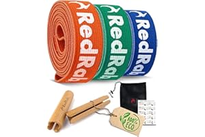 ‎RED RAB RED RAB Fitnessbänder Stoff - lang - Fitness Band einzeln oder im Set für Widerstandsbänder Krafttraining - reißfeste Resistance Bands, Klimmzug Bänder, Gymnastikband, Pull Up Band, Trainingsbänder