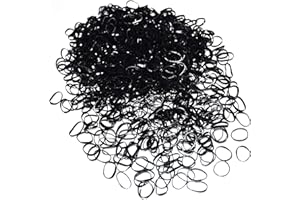TONGTLETECH Mini Hair Rubber Bands, 500pcs Black Elastic Hair Bands, Soft Hair Elastics Ties Bands for Kids Hair, Braids Hair, Wedding Hairstyle and More
