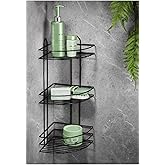 Sas Haus Lifetime Stainless Adhesive Bathroom Corner Organizer Shampoo Shower Rack Black Attachment-03