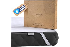 ‎NOMADS TEXTILE Nomads ComfortGuard. Wasserdichte Matratzenschoner 200x200cm. 100% Baumwolle mit atmungsaktive schicht Inkontinenzunterlage Waschbar Nässeschutz. Oeko-tex 100 Matratzenauflage 200x200 mit 4 Eckbändern