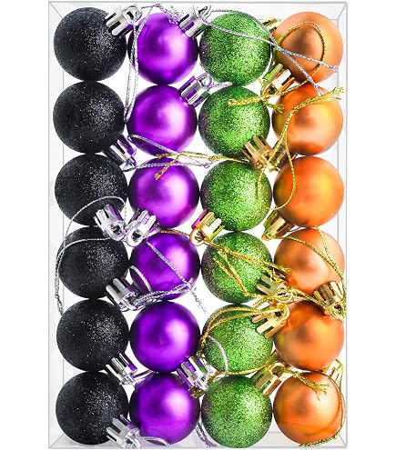 SVNVIOZ Lot De 16 Boules De Noël Incassables Halloween Citrouille – Décorations Suspendues Effrayantes Et Fun