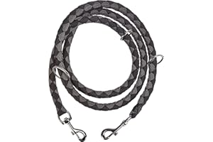 TRIXIE Hundeleine Cavo V-Leine L–XL, 2,00 m ø 18 mm in schwarz - verstellbare Leine für Outdooraktivitäten - für große bis sehr große Hunde - 143601