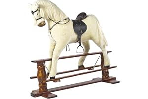 "ALBINO" LUXURIOUS VERY LARGE Rocking Horse "SUN II" MJMARK 6-13 years