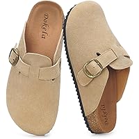 Comfortabele Suède Clogs Voor Dames En Heren - Tuin Pantoffels Met Leren Voetbed