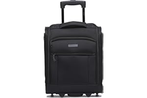 Flight Knight 45x36x20cm easyJet Underseat Carry On Non Priority Approved Hand Luggage Case - 2 Wheels - Ultra Lightweight Durable Soft Case Textile Cabin Suitcase