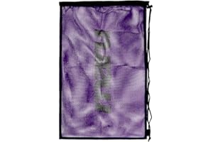 Maru Mesh Swimming Drawstring Bag, for Men, Women and Kids, Essential Accessories for Sport or PE Trainning Equipment and Wet Kit Backpack, Heavy Duty Nylon Mesh Bag