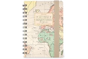 Legami - Agenda semanal con espiral pequeña 2026, Travel, 12 meses pequeña, cierre con elástico, agenda de enero 2026 a diciembre de 2026, en papel FSC certificado, 8,5 x 13 cm