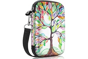 FINTIE Funda Compatible con HP Sprocket Select/HP Sprocket Plus, Fujifilm Instax Mini Link - Estuche Duro Antichoque con Bolsillo Interno, Árbol de Amor