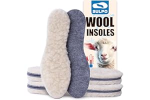 SULPO 3 Paia/Pacco Solette Invernali - Extra-spesse In Lana e Feltro Sintetico da 13,7 mm - Accoglienti, Calde e Comode in Lana Naturale - Termiche Traspiranti per Calzature Invernali - Taglie: 36-47