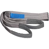 Walfront 4T PES Lifting Sling, Wire Rope Straps, Heavy Duty Thickened Strap, Grey, Compatible with Truck, Trailer, Boat, 2 Me