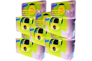 POLAROID 5 x Spirit PHOTO PORST monouso per macchina fotografica/fotocamera di altezza tempo/festa fotocamera (da 27 foto, con flash e batterie)