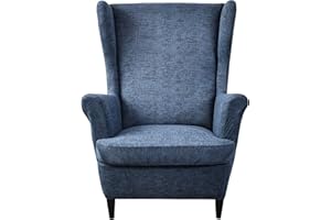 MINGPINHUIUS Wingback Chair Cover Sofa Slipcover - Stretch Polyester Wingback Armchair Covers Super Soft Furniture Protector Couch for Living Room Machine Washable/Skid Resistance