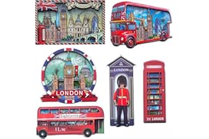 6 London Souvenirs wooden fridge magnets Union Jack British Souvenir England Gift magnet