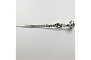 Seven Secrets English Pewter Paper Knife Letter Opener Hand Design Made in England | 291