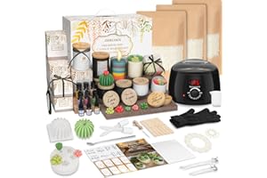 ZEROMX Candle Making Kits for Adults Beginners, 103PCS 1200g Wax DIY Candle Making Kit with Electric Wax Melter Pot, All in Kit Candle Making Supplies Accessory, Candle Maker Set to Make Your Own