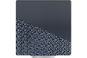AJOYIB 235mm (SANS BASE MAGNÉTIQUE) PEO (Motif Diamant) & PET (Motif Fibre de Carbone) Plateau d'Impression 3D Adhésif pour Ender 3, Série 5, Série Neptune