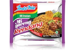 GENERIC Indomie Mi Goreng Rendang Spicy Beef Flavour – 91 g - 10 Pack – Fried Noodles - Spicy Noodles – Seasoning and Original Rendang Sauce - Product of Indonesia