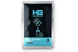 Hair Genetics- Paquetes de recarga de fibras capilares (22g, Marrón Oscuro)