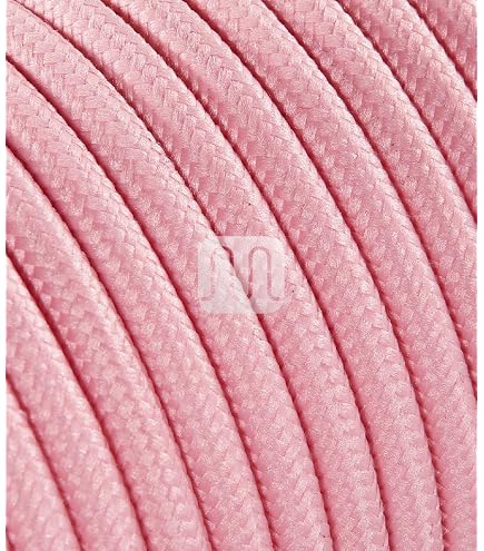 Klartext LUMIÈRE Textilkabel Rund, 3 X 0,75 Mm – 3 Meter, Rosa, Mit Erdung