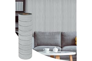 OUGPIU Faux Wood Wall Panels,40cm*3m (1.2m²) Peel and Stick 3D Wall Panels for Wall and Ceiling Decoration,Elastic PVC Wall Covering Panels,Moisture Resistant Waterproof Self Adhesive Tile