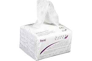 ‎ITEX SuperSoft (Das Original), 900 seifenfreie Baby-Pflegetücher, trocken, aus Viskose & PES, sehr weich