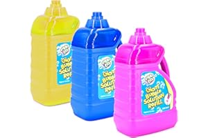 BUBBLEKIDZ Bubble Kidz 1.8 Litre X 3 Bubble Mixture Liquid Solution Refill Bottle with Pouring Funnel (5.4 Litres)
