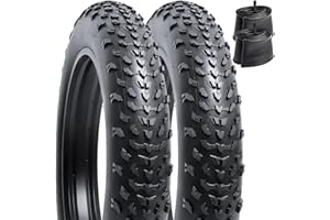 YunSCM Lot de 2 Fat Bike Pneu 20x4.0 ETRTO 100-406 Compatible 98/102-406 Mountain Bike Fat Pneu 20x4.0