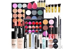 CHSEEA Valigia, Kit per il Trucco Completo, Set di Trousse Cosmetics Tavolozza Palette Ombretti Make Up Kit per Occhi, Viso e Labbra - Idea Regalo #7
