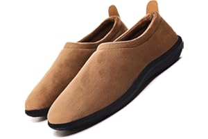 EAGSOUNI Chaussons Hommes Femmes Hiver Pantoufles Chaudes Maison Coton Peluche Mémoire Mousse Accueil Slippers fermés Intérieur extérieur