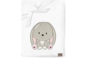 Be Mammy Coperta calda per bambini con peluche regalo per bambino con motivi 3D (Bianco - Coniglio)