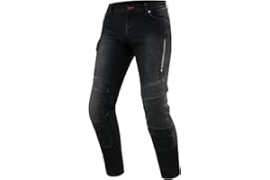 REBELHORN Vandal Pantalones Vaqueros de Moto Hombre | Forro de Fibra Aramida | Protectores de Rodilla y Cadera SAS-Tec | Bolsillo Protector de Coxis | 2 Canales de Ventilación | Tapered Fit