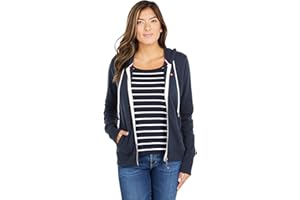 Tommy Hilfiger Chaqueta con Capucha de Terry French con Cremallera, Color Liso Sudadera Mujer