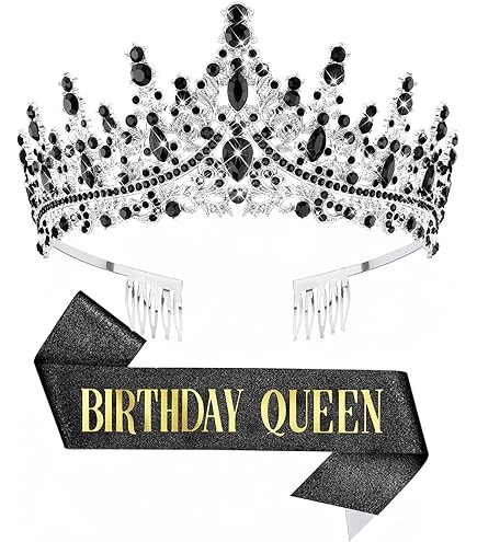 50e verjaardag tiara en sjerp 50 fantastische champagne glitter
