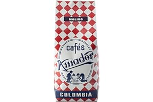 Cafés AMADOR - Café MOLIDO FINO Natural Arábica - COLOMBIA (Molienda para Cafetera Italiana/Espresso) 250g